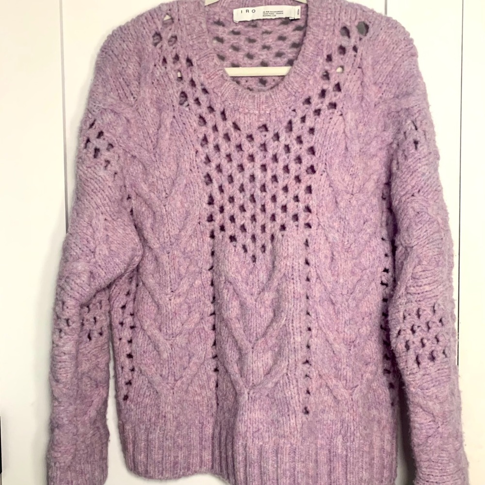 IRO Lavender Cable Knit Sweater